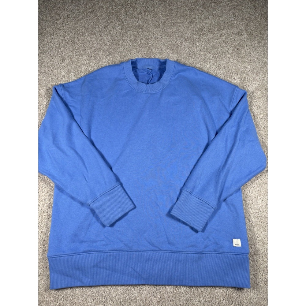 Vuori Restore Oversized Crewneck Sweatshirt Womens L Blue Pullover Lounge